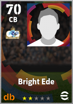Bright Ede — CB, OVR 70, MAX 70