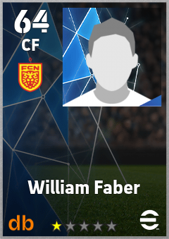 William Faber — CF, OVR 64, MAX 64