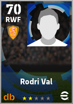 Rodri Val — RWF, OVR 70, MAX 70