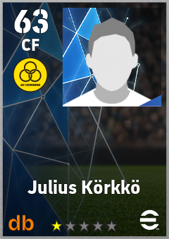 Julius Körkkö — CF, OVR 63, MAX 63