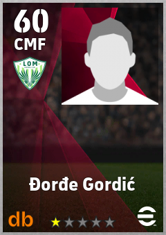 Đorđe Gordić — CMF, OVR 60, MAX 60