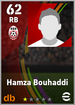 Hamza Bouhaddi — RB, OVR 62, MAX 62