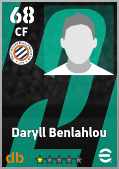 Daryll Benlahlou — CF, OVR 68, MAX 68