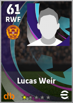 Lucas Weir — RWF, OVR 61, MAX 61
