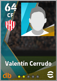 Valentín Cerrudo — CF, OVR 64, MAX 64