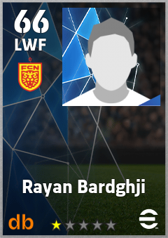 Rayan Bardghji — LWF, OVR 66, MAX 66