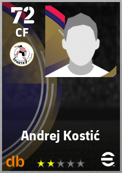 Andrej Kostić — CF, OVR 72, MAX 72