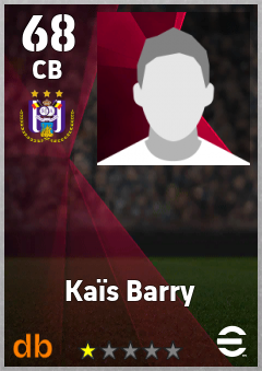 Kaïs Barry — CB, OVR 68, MAX 68