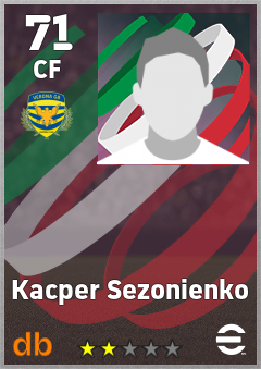 Kacper Sezonienko — CF, OVR 71, MAX 71