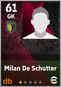 Milan De Schutter — GK, OVR 61, MAX 61