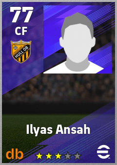 Ilyas Ansah — CF, OVR 77, MAX 77