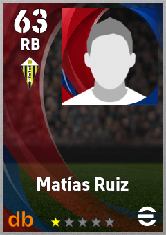 Matías Ruiz — RB, OVR 63, MAX 63