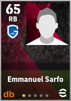 Emmanuel Sarfo — RB, OVR 65, MAX 65