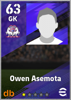 Owen Asemota — GK, OVR 63, MAX 63