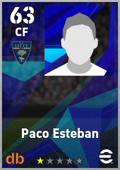 Paco Esteban — CF, OVR 63, MAX 63