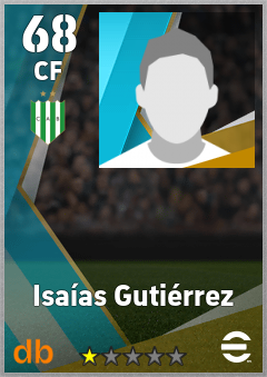 Isaías Gutiérrez — CF, OVR 68, MAX 68