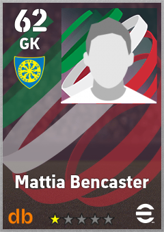 Mattia Bencaster — GK, OVR 62, MAX 62