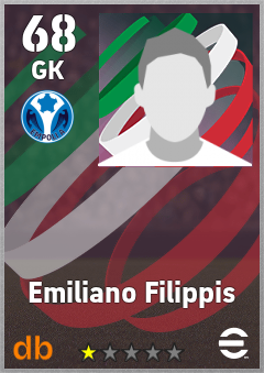 Emiliano Filippis — GK, OVR 68, MAX 68