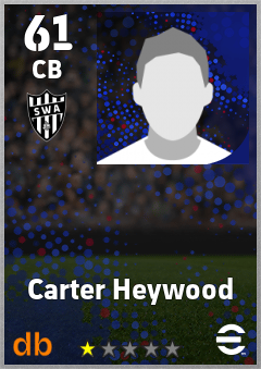 Carter Heywood — CB, OVR 61, MAX 61