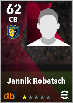 Jannik Robatsch — CB, OVR 62, MAX 62