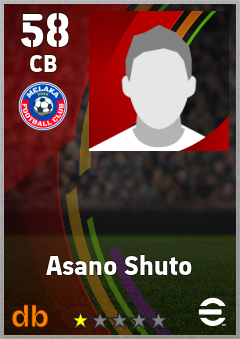 Asano Shuto — CB, OVR 58, MAX 58
