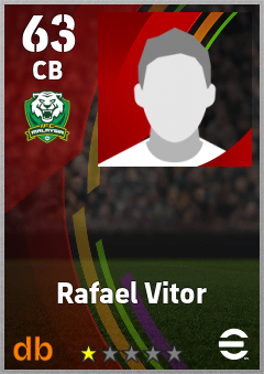 Rafael Vitor — CB, OVR 63, MAX 63