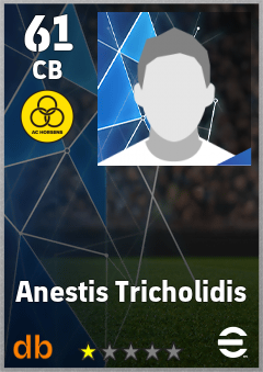 Anestis Tricholidis — CB, OVR 61, MAX 61