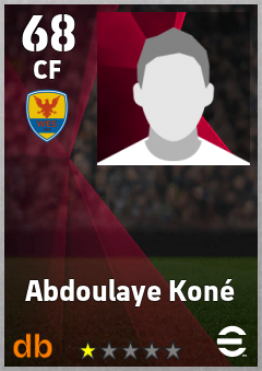Abdoulaye Koné — CF, OVR 68, MAX 68