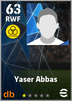 Yaser Abbas — RWF, OVR 63, MAX 63