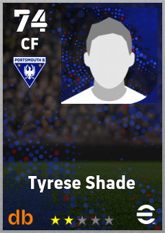 Tyrese Shade — CF, OVR 74, MAX 74