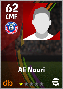 Ali Nouri — CMF, OVR 62, MAX 62