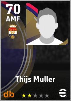 Thijs Muller — AMF, OVR 70, MAX 70