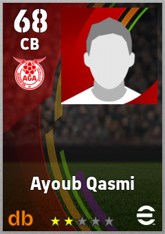 Ayoub Qasmi — CB, OVR 68, MAX 68