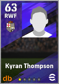 Kyran Thompson — RWF, OVR 63, MAX 63