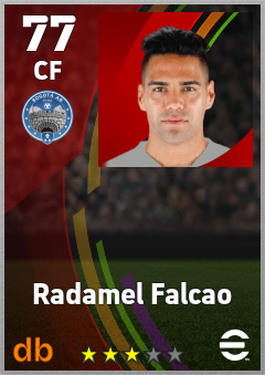 Radamel Falcao — CF, OVR 77, MAX 77