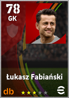 Łukasz Fabiański — GK, OVR 78, MAX 78