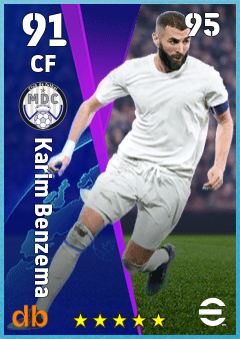 Karim Benzema — CF, OVR 91, MAX 95