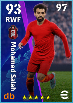 Mohamed Salah — RWF, OVR 93, MAX 97