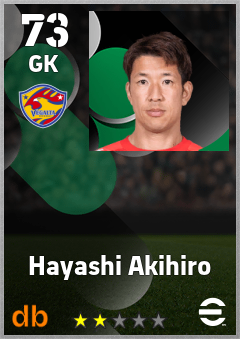 Hayashi Akihiro — GK, OVR 73, MAX 73