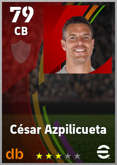 César Azpilicueta — CB, OVR 79, MAX 79