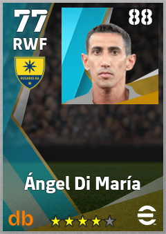 Ángel Di María — RWF, OVR 77, MAX 88