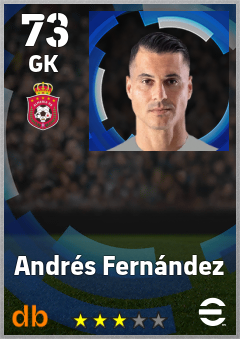 Andrés Fernández — GK, OVR 73, MAX 73