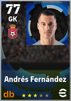 Andrés Fernández — GK, OVR 77, MAX 77