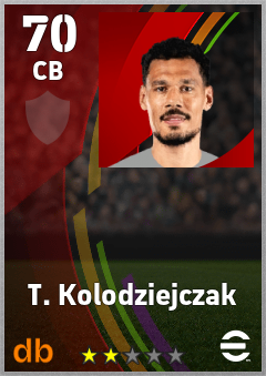 T. Kolodziejczak — CB, OVR 70, MAX 70
