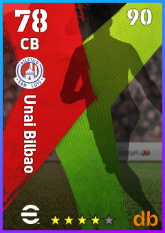 Unai Bilbao — CB, OVR 78, MAX 90