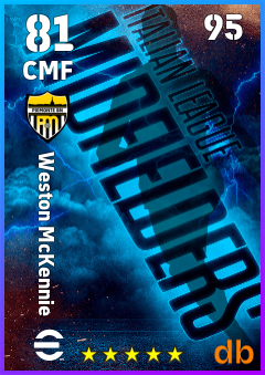 Weston McKennie — CMF, OVR 81, MAX 95