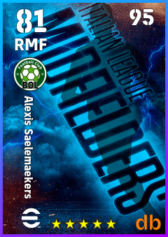 Alexis Saelemaekers — RMF, OVR 81, MAX 95
