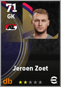 Jeroen Zoet — GK, OVR 71, MAX 71