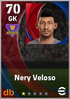 Nery Veloso — GK, OVR 70, MAX 70