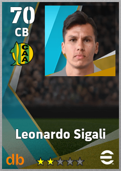 Leonardo Sigali — CB, OVR 70, MAX 70